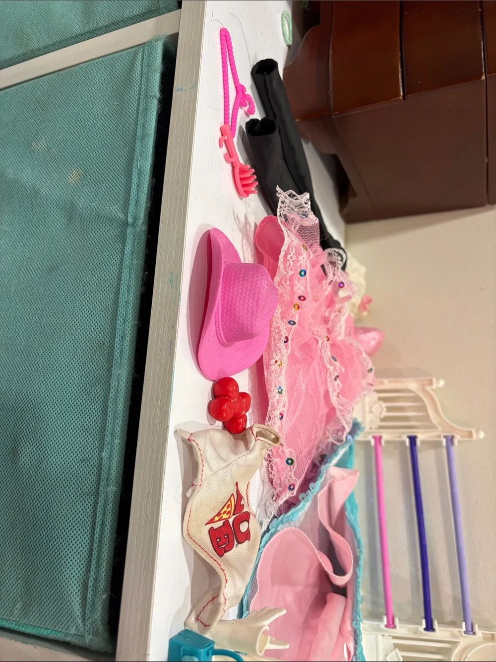Kids Pink Dress-Up Skirt with Blue Trim - Kids Accessories